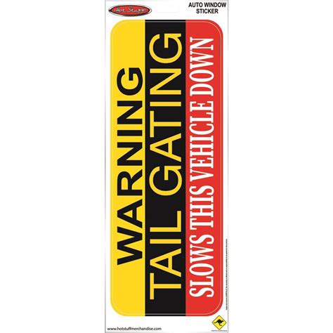 Hot Stuff Sticker Warning Tailgating Medium Vinyl Supercheap Auto