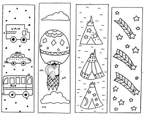 Bookmark Coloring Pages Printable