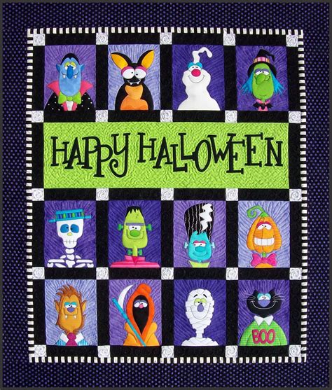 Happy Halloween Download Pattern Halloween Quilt Patterns Halloween