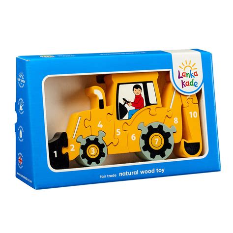 Jigsaws teach children about shape and colour recognition and also help improve coordination skills. Children's Educational Yellow Digger Jigsaw Puzzle By ...