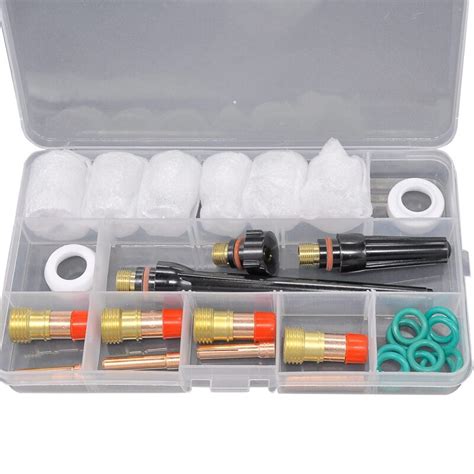 30Pcs Durable Tig Welding Torch Accessories 4 12 Glass Cup Kit Tig