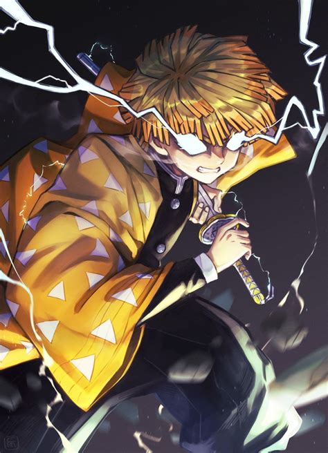 Anime Pfp Zenitsu Demon Slayer Scary Zenitsu Agatsuma With Yellow