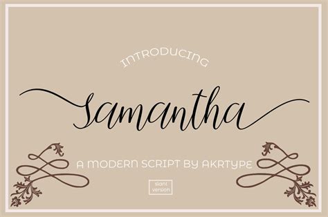 Samantha Script 58386 Calligraphy Font Bundles