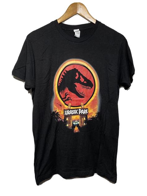 Jurassic World Jurassic Park Mens Black Movie T Shirt Gem