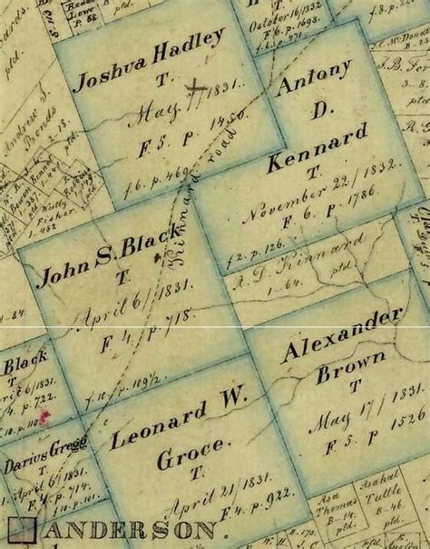 Detail Of 1858 General Land Office Map Of Grimes County Depicting