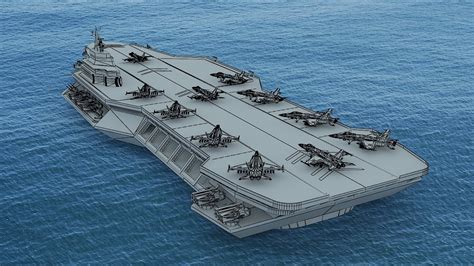 Aircraft Carrier 3d Model By Davedtaylor