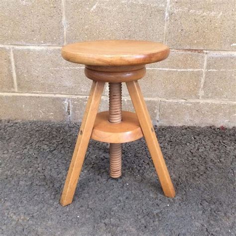 Adjustable Wooden Artist Stool Tall Solid Wood Step Stool That