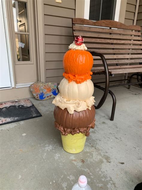 Ice Cream Cone Pumpkin Pumpkin Carving Pumpkin Decorating Pumpkin