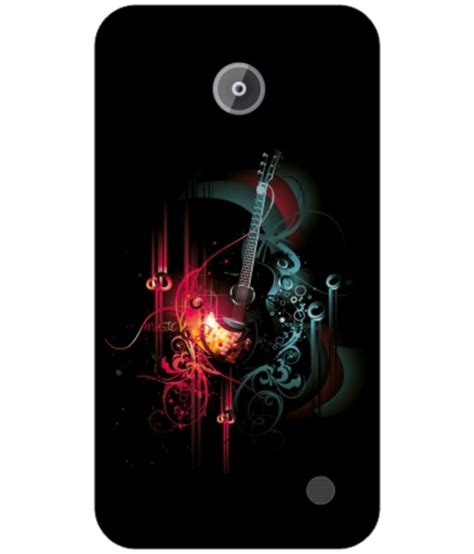 Printland Color Back Cover For Nokia Lumia 630 Black Phone Cover Multi
