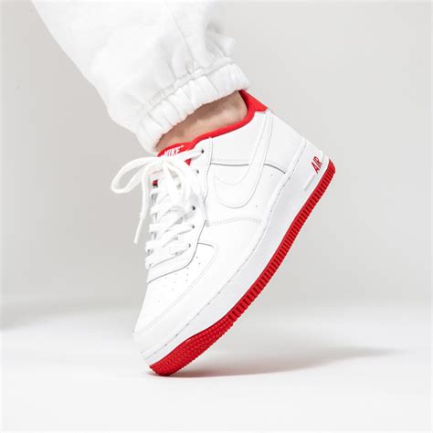 Nike Air Force 1 Low Gs Whiteuniversity Red Available Now Dailysole