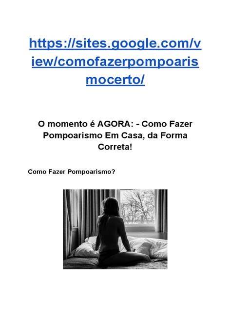 Como Fazer Pompoarismo Da Forma Correta Inacreditável Pdf Sexualidade Humana Sexualidade