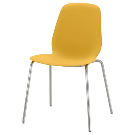 Leifarne Chair Dark Yellowbroringe Chrome Plated Ikea