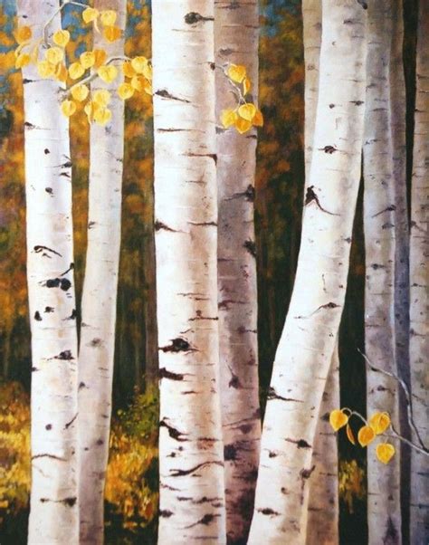 Quaking Aspen Giclee Print 20 Tree Painting Aspen Trees Birch