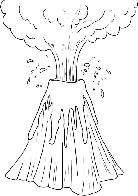 volcano coloring pages    print