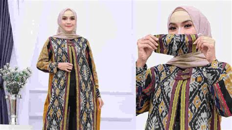Model Gamis Batik Rompi Panjang Sempurnakan Tampilan Elegan