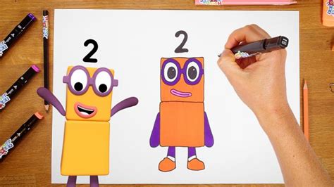 How To Draw Numberblock Two Cbeebies Bbc