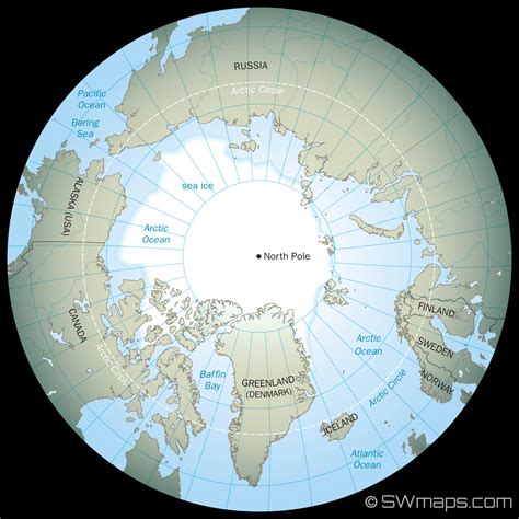 Arctic And North Pole Map