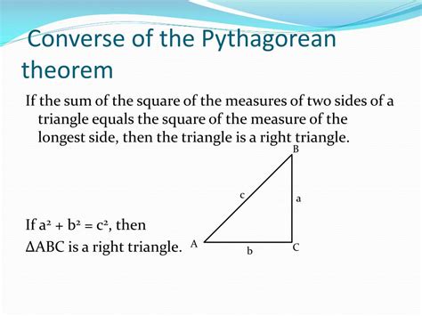 Ppt Pythagorean Theorem And Its Converse Powerpoint Presentation