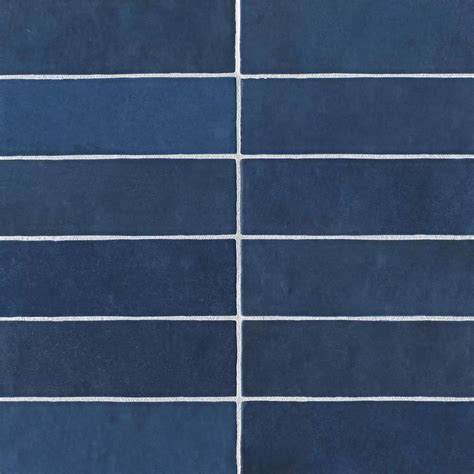 Bedrosians Cloe 76 Pack Blue Ceramic Subway Tile Common 2 12 In X 8
