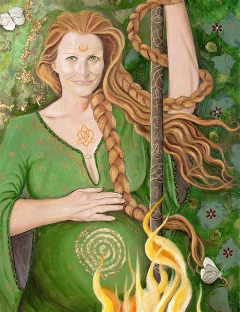 Brighid Mother Goddess Of Ireland Digital Print 6 5 X 12 5 On Gloss