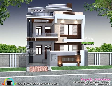 House Designs Indian Style 3 Floor Top Small Modern Single Floor