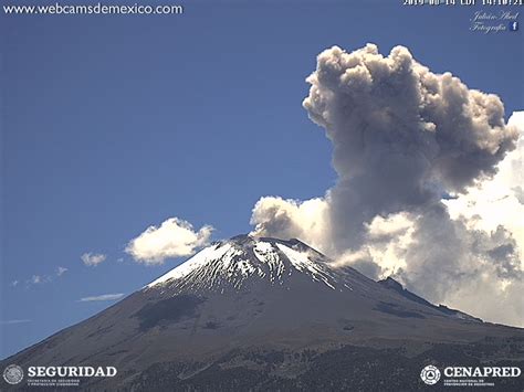 Popocatépetl Volcano Mexico Elevated Activity 16 Explosions During