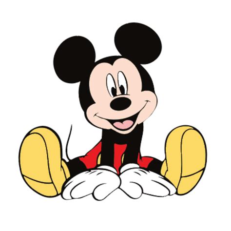 Mickey Mouse Sentado Cut Archivo Mickey Mouse Svg Pdf Para Etsy