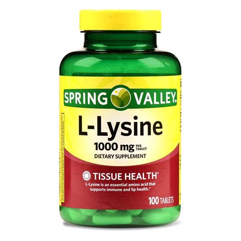 Lisina L Lysine 1000mg 100 Tabletas Spring Valley Baratazo Ecuador
