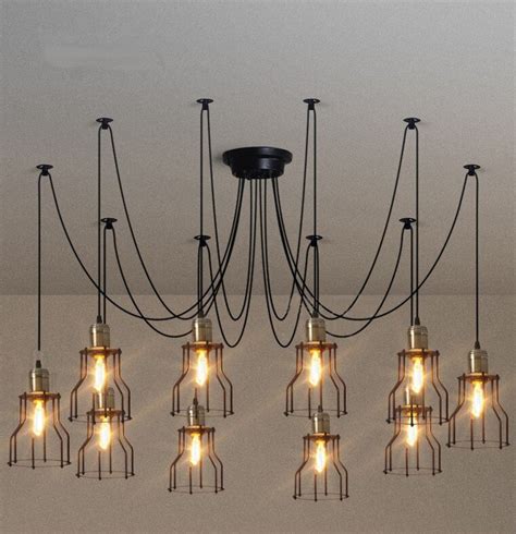 See more ideas about lights, spider light, ceiling lights. 10 Lights Spider Chandelier Lamp Creative Vintage Personality Lighting Fixture for coffee ...