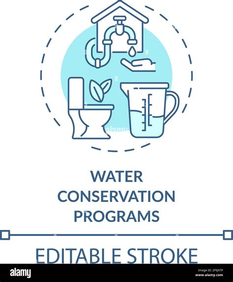 Water Conservation Programs Concept Icon Stock Vector Image And Art Alamy