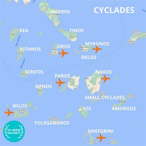 Santorini Map And Guide Cyclades Islands Greece