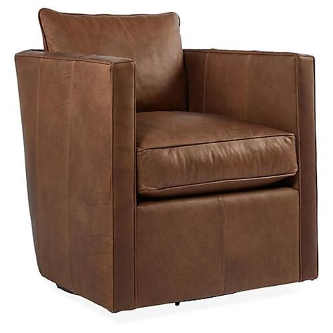 Brown high grade genuine leather reclining recliner armchair toledo. Rothko Swivel Chair, Saddle Brown Leather (With images ...