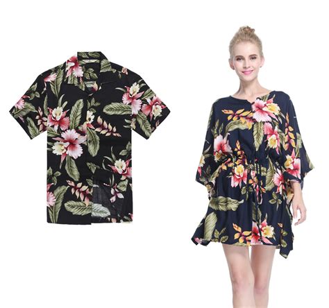 Buy Couple Matching Hawaiian Luau Aloha Shirt Poncho Dress In Rafelsia