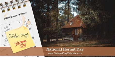 National Hermit Day October 29 Happy National Day National Cat Day