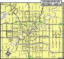 Edmonton City Map - Map of Canada City Geography