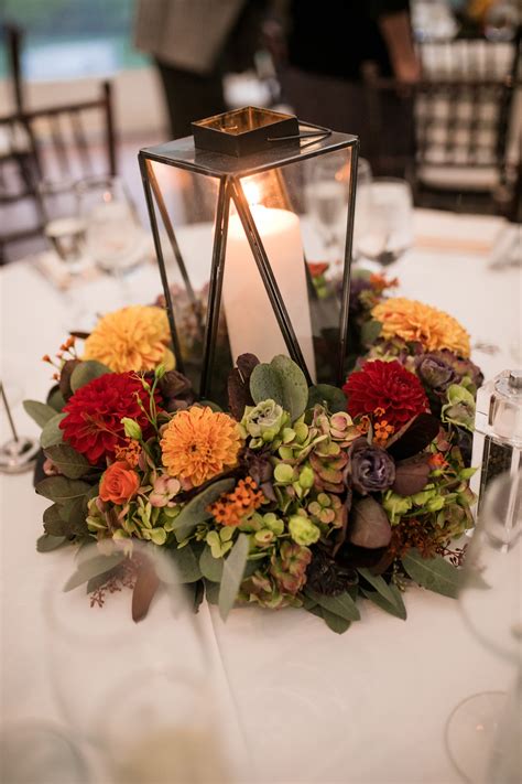 Tall Autumn Wedding Centerpieces