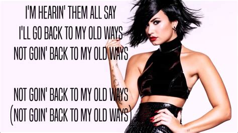Old Ways Demi Lovato Lyrics Youtube