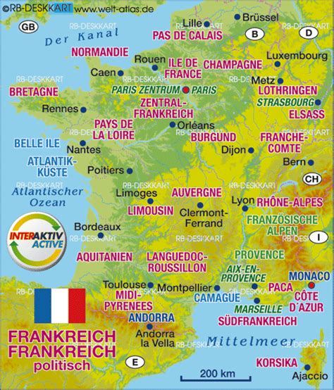 Karte Von Frankreich Frankreich Karte Auf Welt Atlasde Atlas Der