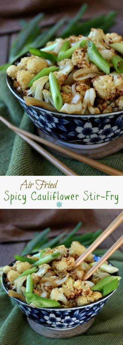 Spicy curried chicken with cauliflower. Air Fryer Spicy Cauliflower Stir-Fry is fast and simple. It is so gratifying to have a new side ...
