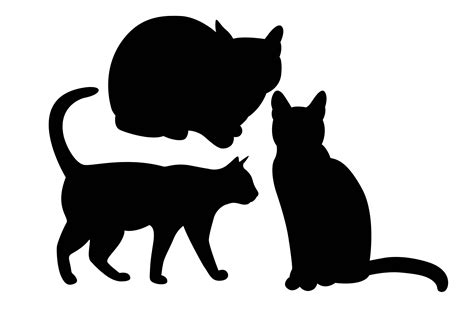 Silhouette Cat Clip Art Black And White Jach Cebby