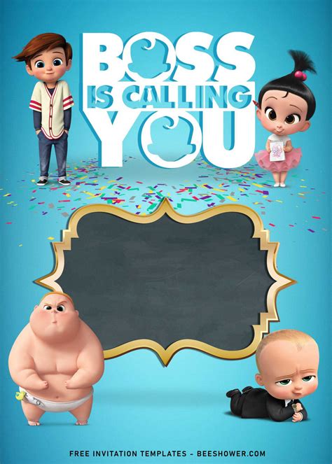 10 Awesome Boss Baby Themed Baby Shower Invitation Templates Free