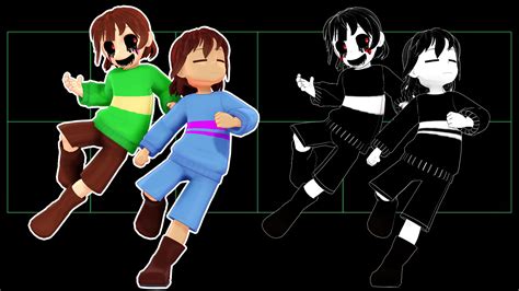 Mmd Frisk And Chara V30 Dl By Magicalpouchofmagic On Deviantart