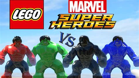 Red Hulk And Hulk Vs Blue Hulk And Black Hulk Lego Marvel Super