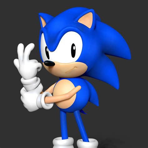 3d File Classic Sonic The Hedgehog・3d Printing Design To Download・cults