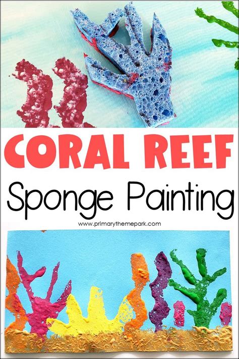 Sea anemone, starfish, coral reef, ocean creatures and more! Coral Reef Art Project in 2020 | Coral reef art, Homeschool art projects, Ocean art projects