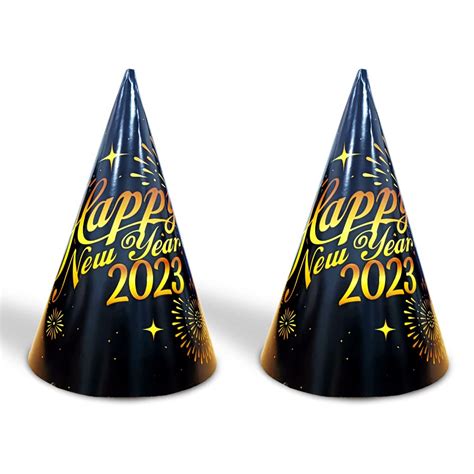 festiko® 54 pcs new years eve party hats design 2 happy new year decorations 2023 new years