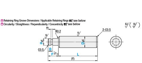 Rotary Shafts One End Stepped With Snap Ring Groove Misumi