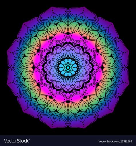 Colourful Mandala Art Royalty Free Vector Image