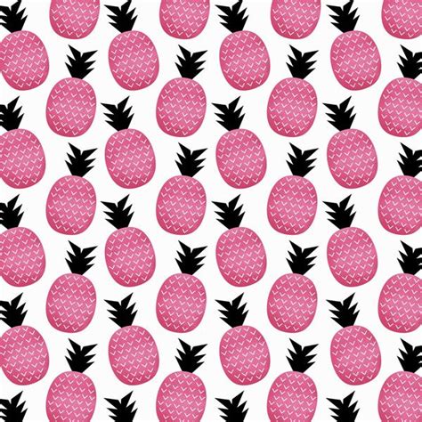 Pretty Pink Pineapple Pattern Art Print By Elisabeth Fredriksson