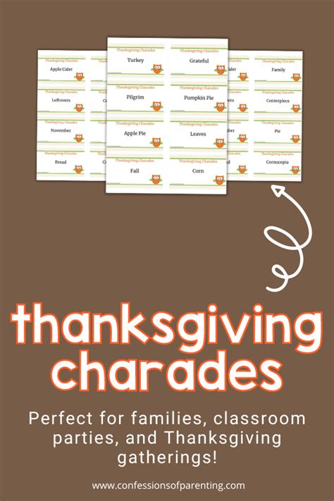 Awesome Thanksgiving Charades Printable 200 Ideas In 2022 Charades
